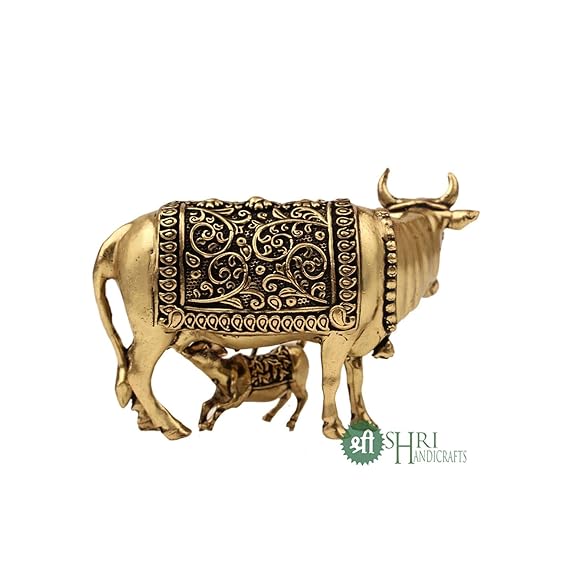 Brass Cow & Calf Idol - Image 2
